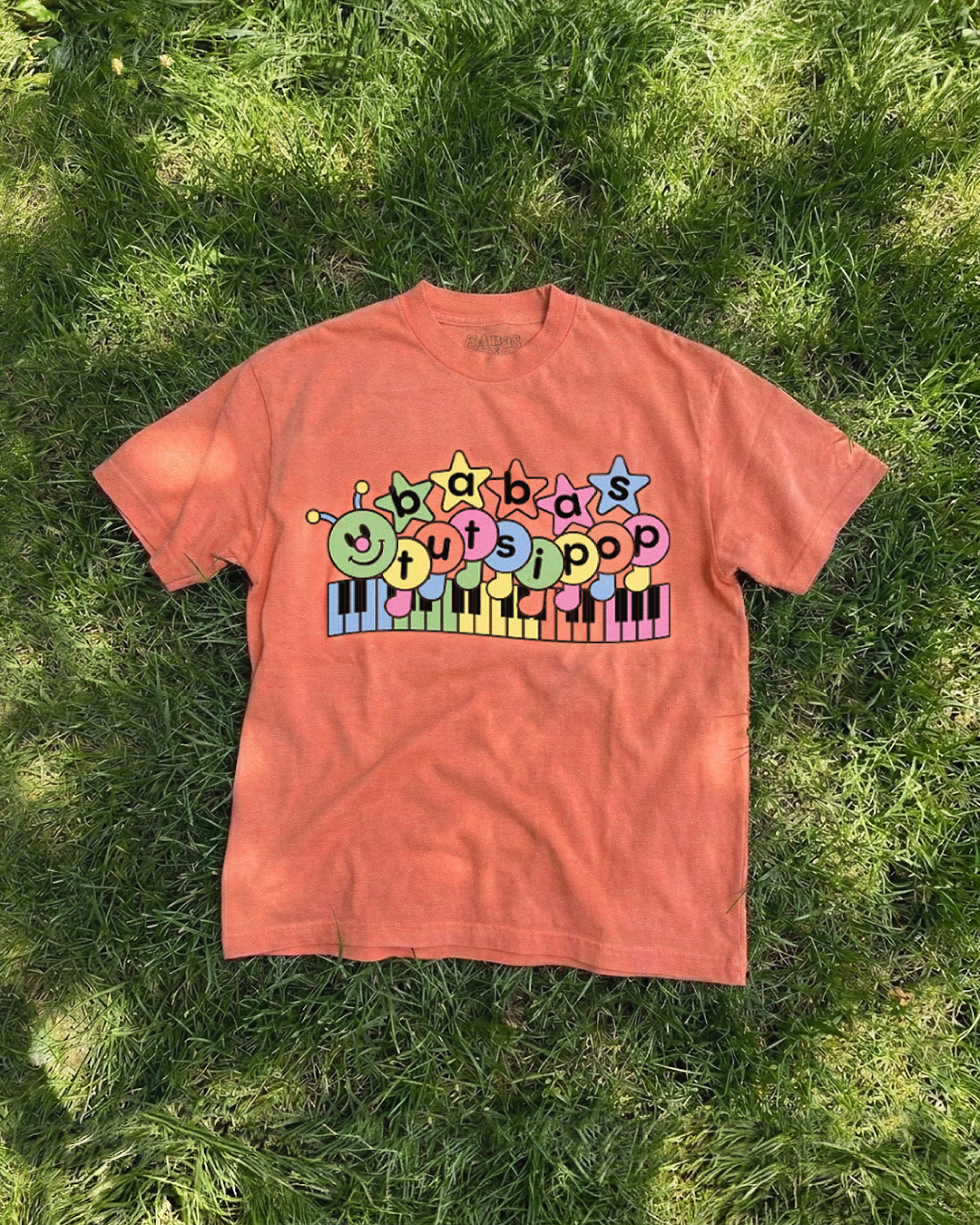 t-shirt baby gusanito naranja